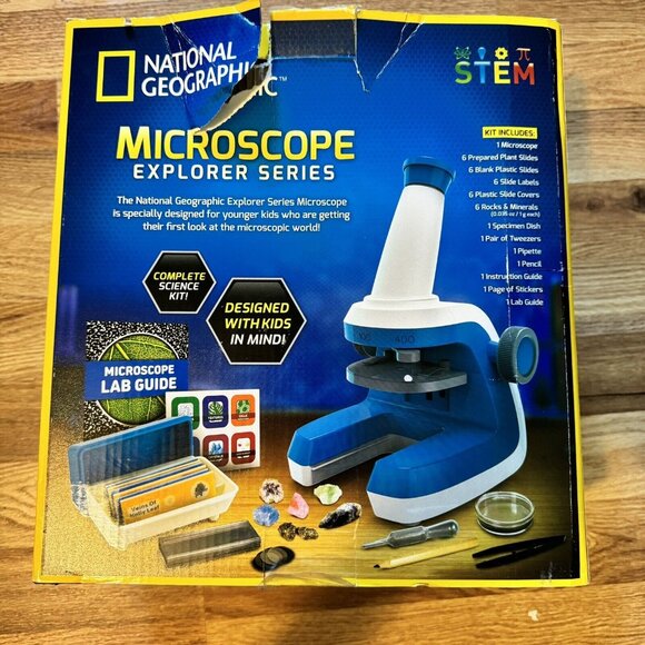National Geographoc Microscope For Kids Explorer Series 400x Zoom 35 Pieces Set - Picture 4 of 5
